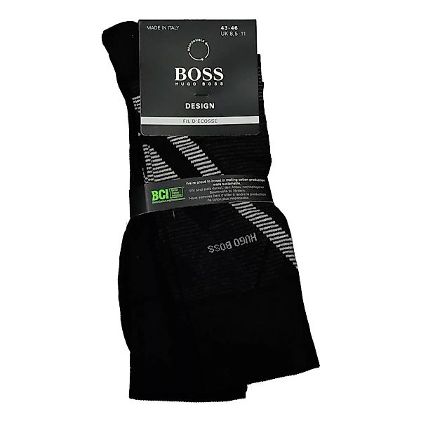 Hugo Diagonal Stripe Socken 2 Paare EU 39-42 Black günstig online kaufen