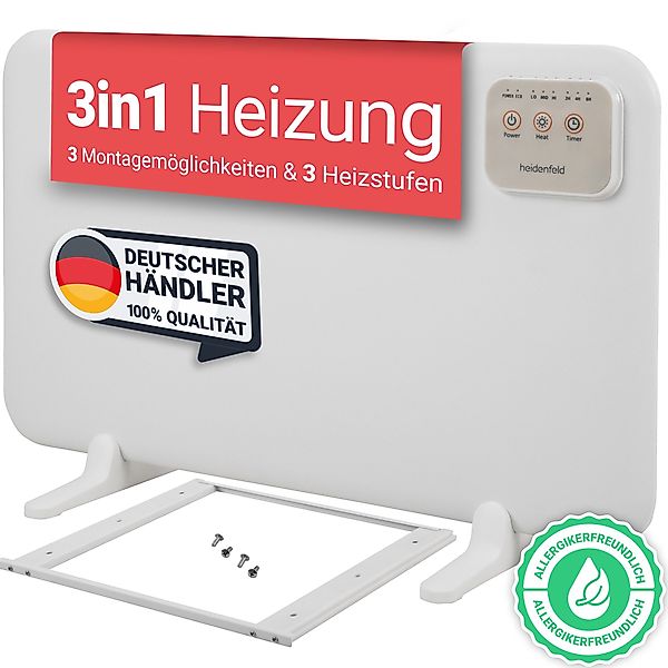 Heidenfeld Heizgerät 3in1 Tischheizung HF-TH120, Abschaltautomatik günstig online kaufen