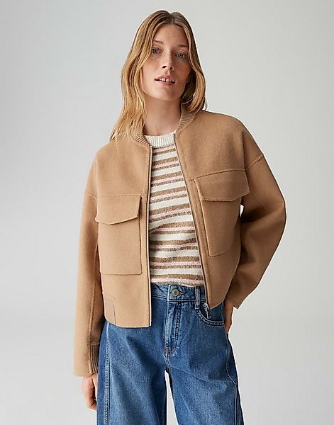 OPUS Blouson HISO Regular im Wollmix lockere Passform, weicher Griff günstig online kaufen