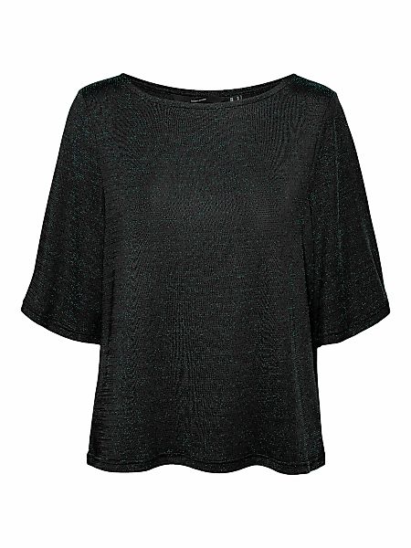 Vero Moda Rundhalsshirt "VMKANVA 2/4 GLITTER TOP JRS", mit Glitzereffekt günstig online kaufen