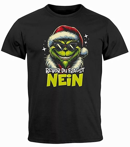 MoonWorks Print-Shirt Herren T-Shirt Weihnachten Anti Weihnachtsshirt Grinc günstig online kaufen