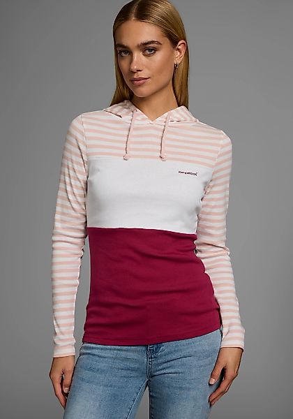 KangaROOS Kapuzenshirt, Langarm, sehr figurbetont, mit Colourblocking-Optik günstig online kaufen