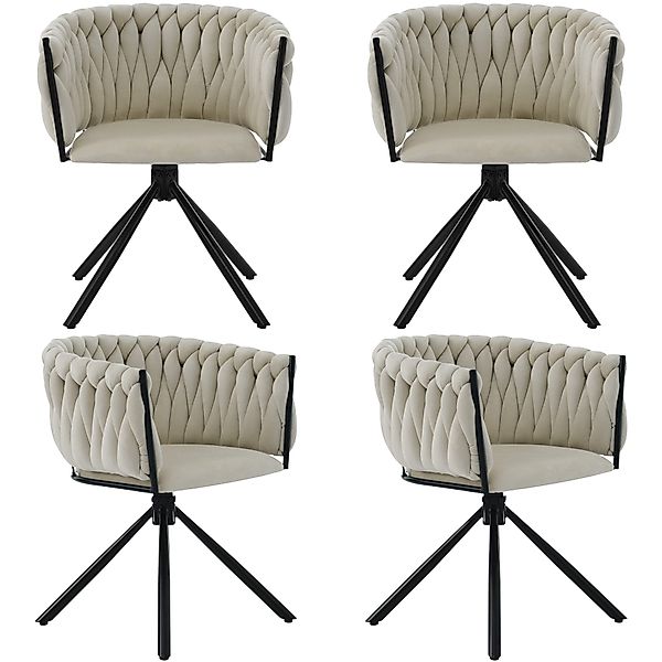 HAUSS SPOLE Esszimmerstuhl 4er set, Freizeit-Drehstuhl günstig online kaufen