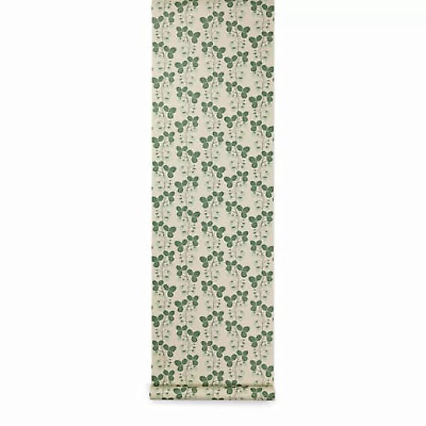 Tapete Strawberry Field papierfaser grün / 1 Rolle - Breite 53 cm - Ferm Li günstig online kaufen