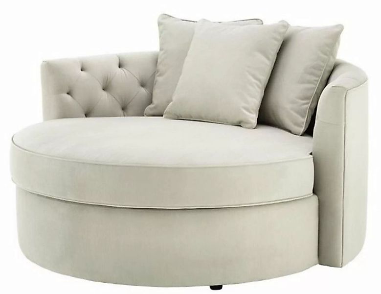 Casa Padrino Sofa Designer Sofa Hellgrau 157 x 148 x H. 90 cm - Luxus Runds günstig online kaufen