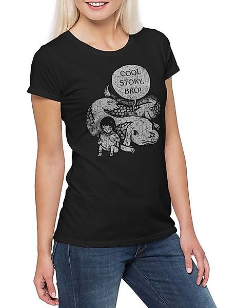 Urban Backwoods Print-Shirt Cool Story Bro Damen T-Shirt Die Fuchur Unendli günstig online kaufen