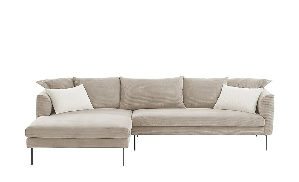 Gray & Jones Ecksofa aus Cord  ¦ grau ¦ Maße (cm): B: 284 H: 85 T: 178.0 Po günstig online kaufen