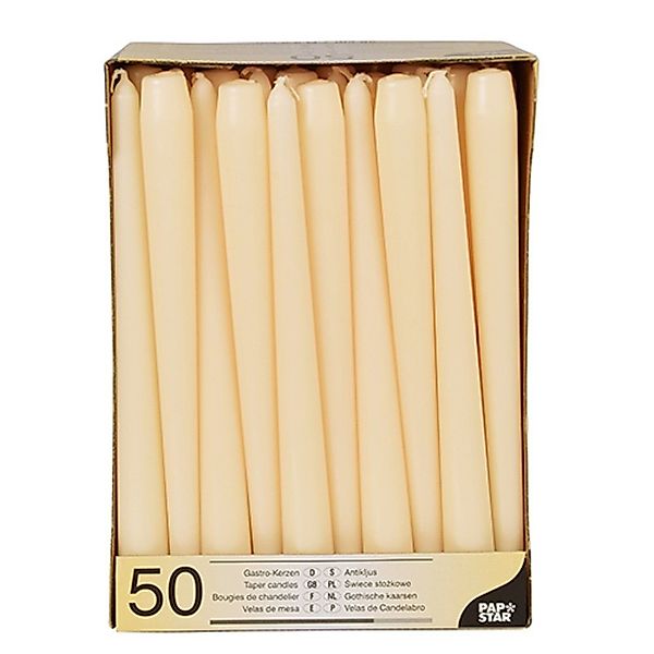 PAPSTAR Duftkerze Pack Of 50 Stick Candles Diameter 2.2 Cm Length 25 Cm Bor günstig online kaufen