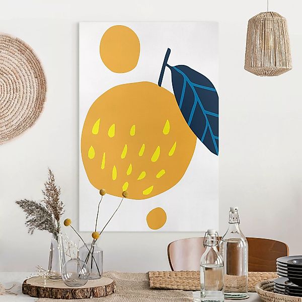 Leinwandbild Abstrakte Formen - Orange günstig online kaufen