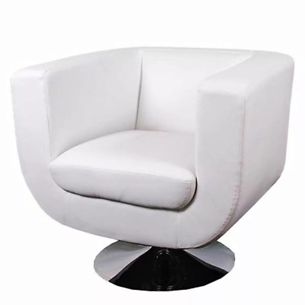 HWC Mendler Lounge-Sessel weiß günstig online kaufen