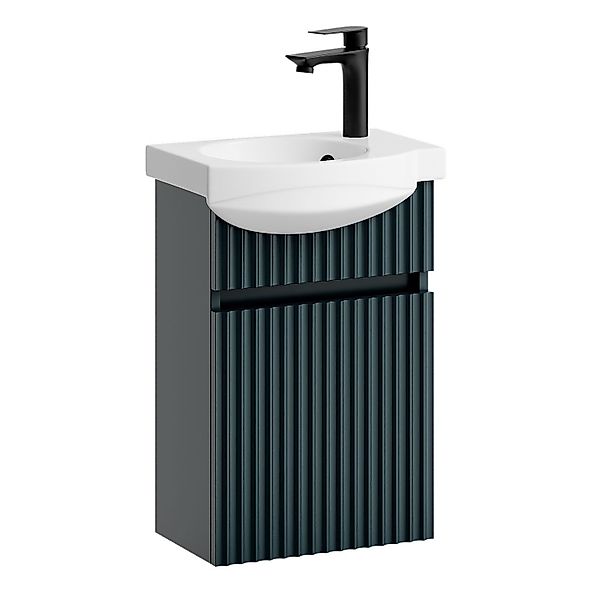 Planetmöbel Waschtisch Waschtischunterschrank mit Waschbecken Wega 40 cm Ma günstig online kaufen