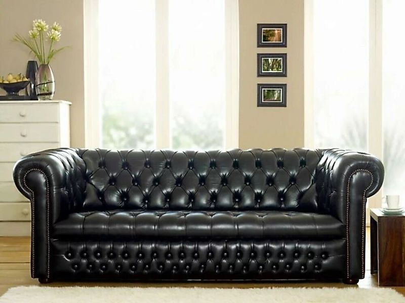 JVmoebel 3-Sitzer Chesterfield Design Luxus Polster Sofa 3 Sitz Leder 100% günstig online kaufen