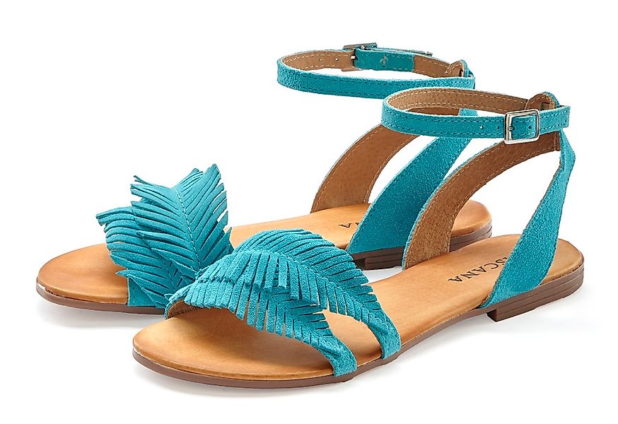 LASCANA Sandale "Sommerschuh", Sandalette, Sommerschuh aus Leder mit modisc günstig online kaufen