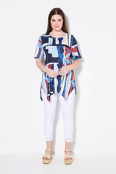 Ulla Popken Longshirt T-Shirt Vasen A-Linie günstig online kaufen