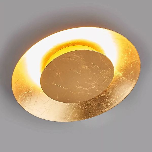 Lindby LED-Deckenleuchte Keti, Ø 35 cm, gold, rund, Metall günstig online kaufen