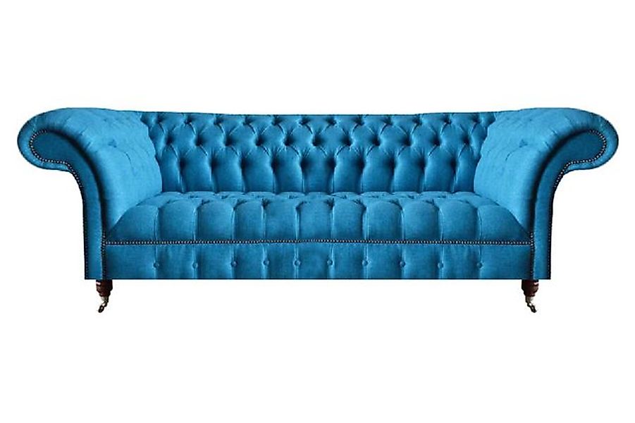 Xlmoebel Chesterfield-Sofa Himmelblauer Chesterfield Dreisitzer Elegante Dr günstig online kaufen