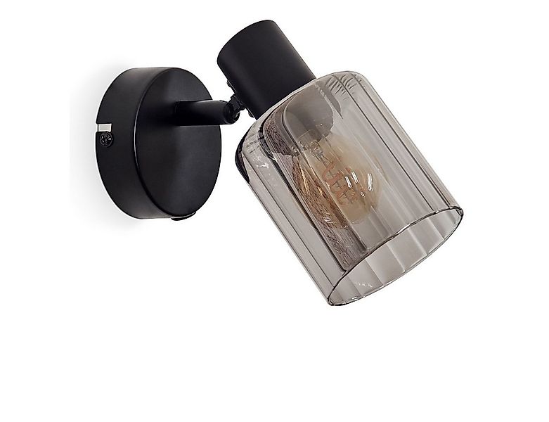 hofstein Wandleuchte verstellbare Wandlampe aus Metall/Glas in Schwarz, ohn günstig online kaufen