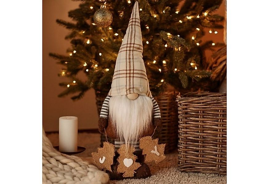 Online-Fuchs Dekofigur süßer Weihnachtswichtel mit großer Zipfelmütze & Tel günstig online kaufen