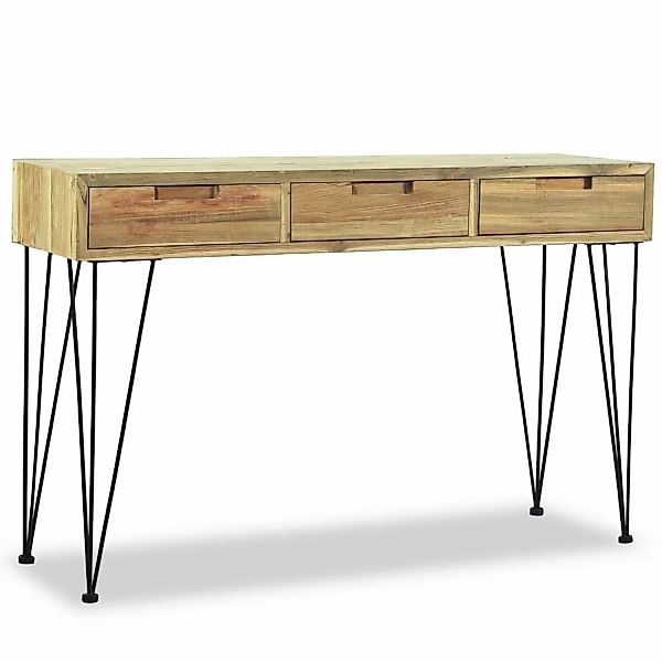 Konsolentisch 120 X 35 X 76 Cm Teak Massiv günstig online kaufen