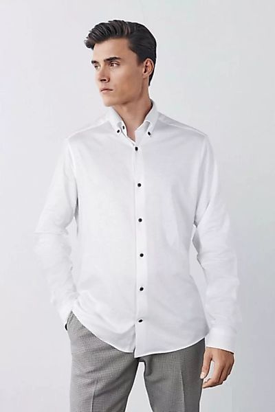 Next Langarmhemd Motion Flex Slim Fit Hemd aus Strickmaterial (1-tlg) günstig online kaufen