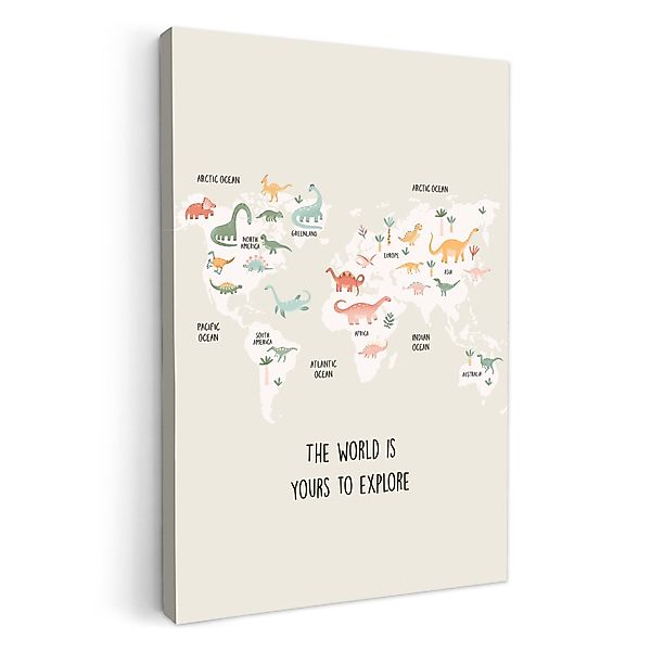 OneMillionCanvasses® Leinwandbild Weltkarte - Kinder - günstig online kaufen