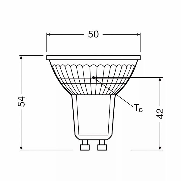 OSRAM LED-Leuchtmittel PAR16 Reflektor GU10 3,3W 100° 2.700K günstig online kaufen