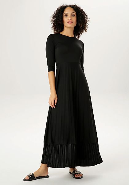 Aniston CASUAL Maxikleid, Rockteil mit Volant aus Plissee günstig online kaufen