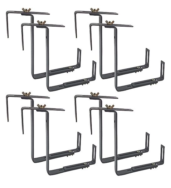 BURI Blumenkastenhalter Balkonkastenhalter 4x 2er-Set grau günstig online kaufen