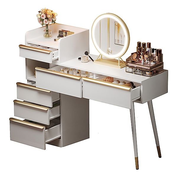 i@home Schminktisch mit LED-Spiegel und dimmbarem günstig online kaufen