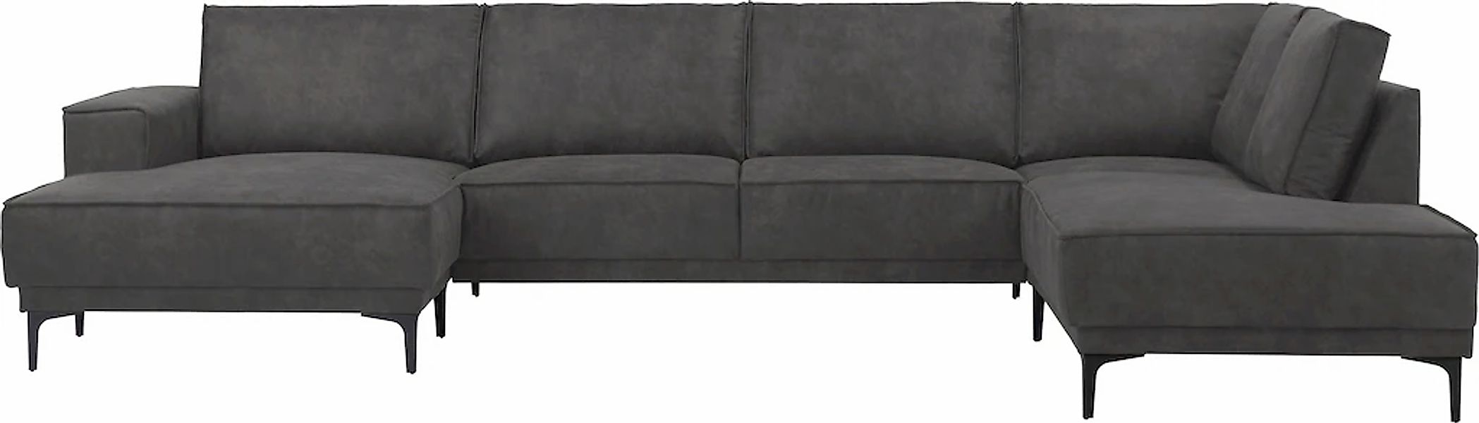 Places of Style Wohnlandschaft "XXL Sofa Oland, Struktur, Flachgewebe, Luxu günstig online kaufen