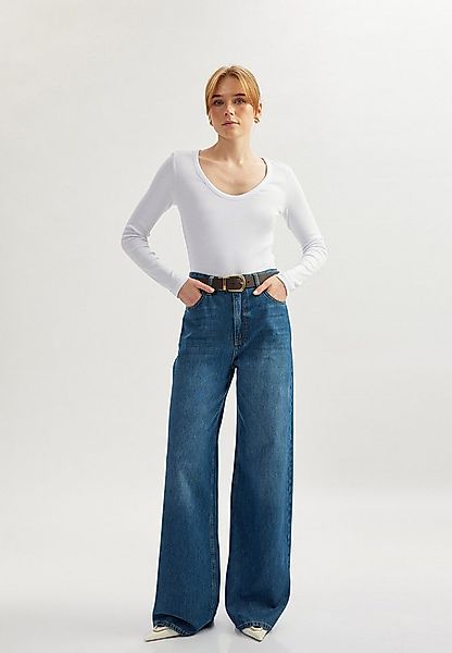 Koton Regular-fit-Jeans Denim Wide Leg Regular-fit-Jeans günstig online kaufen