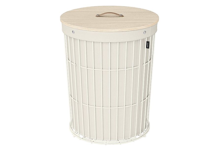 SONGMICS Wäschekorb, mit Deckel, Wäschesammler rund, 95 L, herausnehmbarer günstig online kaufen