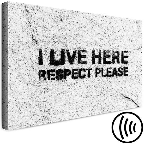 Wandbild I Live Here, Respect Please (1 Part) Wide XXL günstig online kaufen