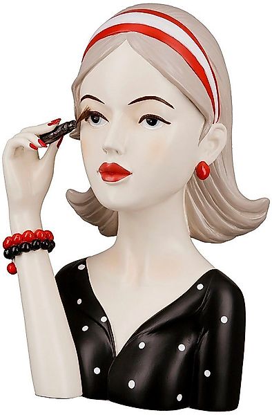GILDE Dekofigur »Figur Lady mit Wimperntusche« günstig online kaufen