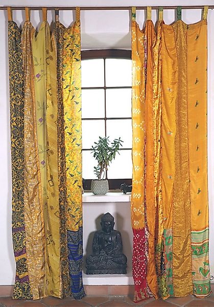 Guru-Shop Vorhang Seidiger Vorhang (1 Stk) Gardine aus Patchwork.. günstig online kaufen
