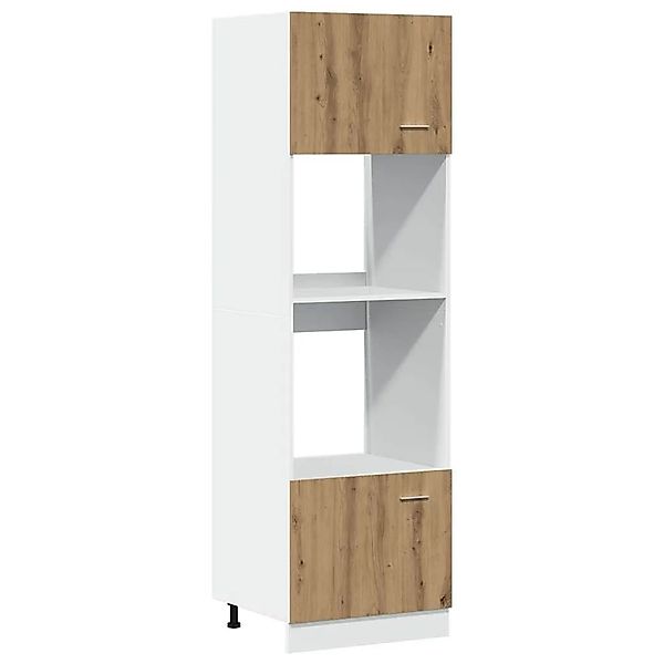 vidaXL Mikrowellenschrank Lyon Artisan-Eiche 60x57x207 cm Holzwerkstoff 856 günstig online kaufen