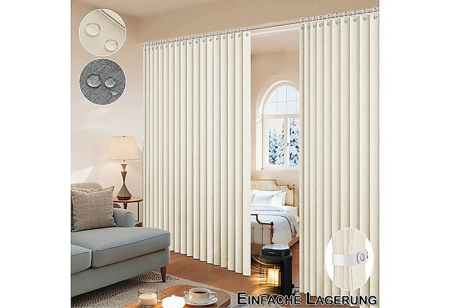 Jibenhome Vorhang Extra breite Raumteiler Vorhang für Terrassentür, Wasserd günstig online kaufen