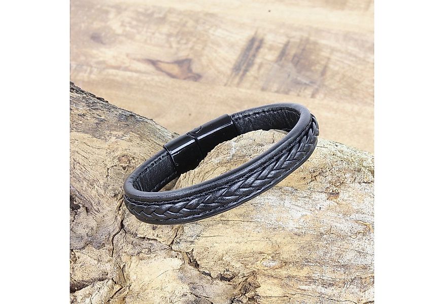 KARMA Armband Männerschmuck Herren Leder schwarz Herrenarmband casual, Männ günstig online kaufen