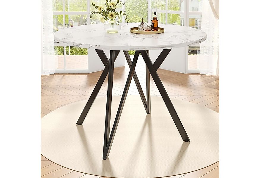 KLAM HOME Esstisch Runder Esstisch (100×100×76cm), Küchen-Esstisch, runder günstig online kaufen