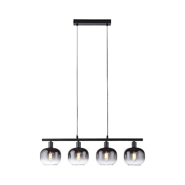 JUST LIGHT Pendelleuchte »ZEA, mit Rauchgläsern und schwarzem Finish«, 4 fl günstig online kaufen