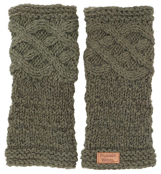 Guru-Shop Strickhandschuhe Handgestrickte Pulswärmer, Handstulpen,.. günstig online kaufen