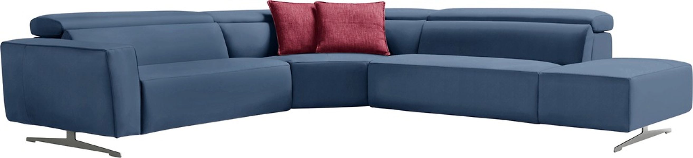 Egoitaliano Ecksofa, mit Relaxfunktion und verstellbaren Kopfteilelementen günstig online kaufen