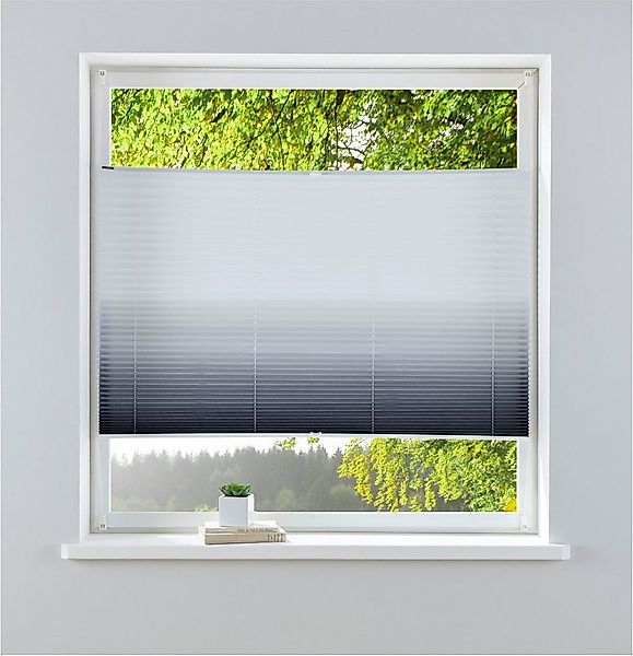 my home Plissee Ombré, Lichtschutz, ohne Bohren, verspannt, Klemmfix, Fixma günstig online kaufen