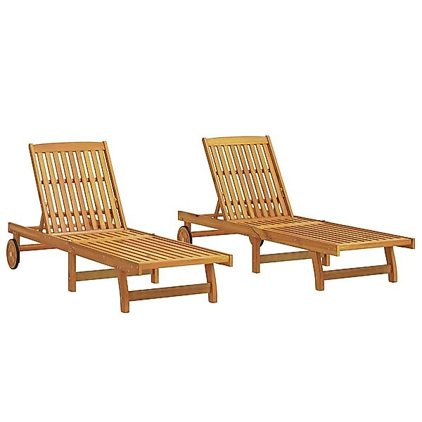 vidaXL Gartenliege Sonnenliegen 2 Stk. Massivholz, günstig online kaufen