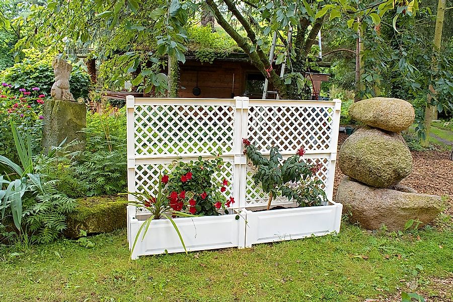 KHW Spalier 2er-Set Pflanzkasten groß 100 cm mit Zentralspalier günstig online kaufen