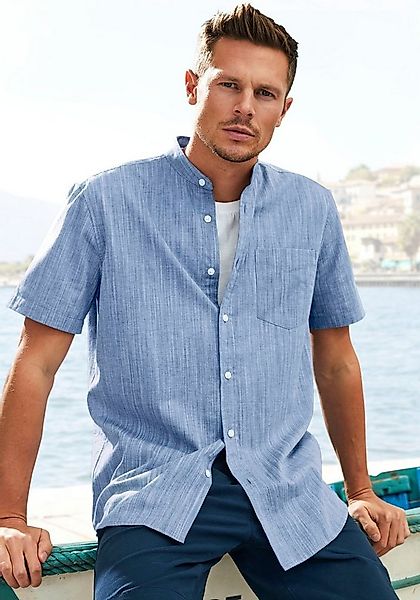 H.I.S Kurzarmhemd Regular Fit, Stehkragenhemd mit Brusttasche, reine Baumwo günstig online kaufen