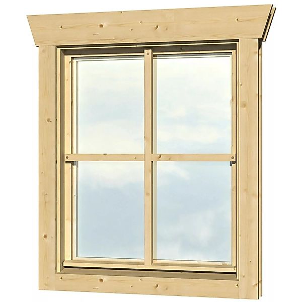 Skan Holz Einzelfenster BxH 57,5 x 70,5 cm Anschlag links für 45 mm Häuser günstig online kaufen
