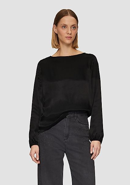 s.Oliver Langarmshirt T-Shirt Satiniertes Blusenshirt aus günstig online kaufen