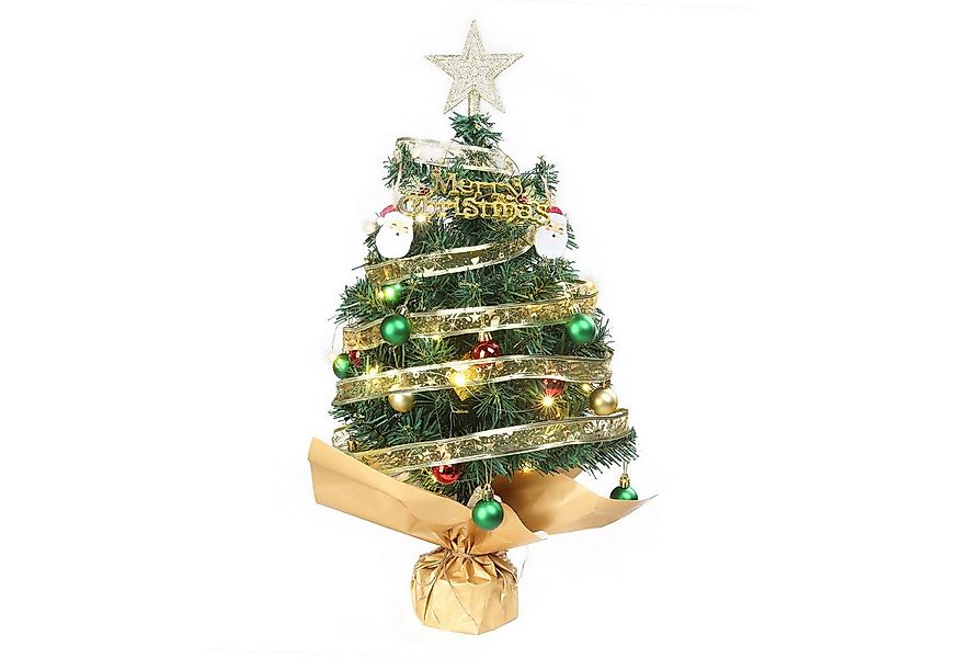LALAHO Künstlicher Weihnachtsbaum 60cm Tisch-Weihnachtsbaum mit 30 warmweiß günstig online kaufen