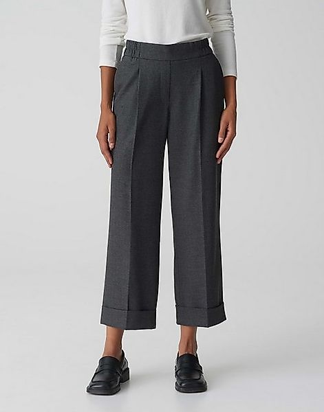 OPUS Bundfaltenhose Maikito soft Relaxed Mid Cropped Polyester-Mix günstig online kaufen